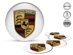 Porsche Adesivo Silicone Logo Decalcomania Ruota Lusso